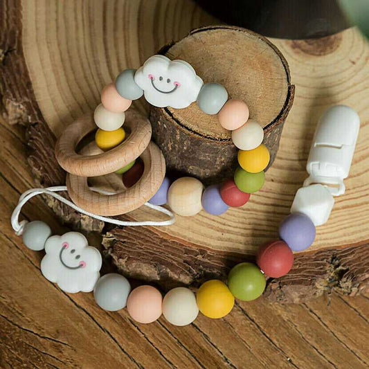 Baby Teething Pacifier Clip & Bracelet Toy