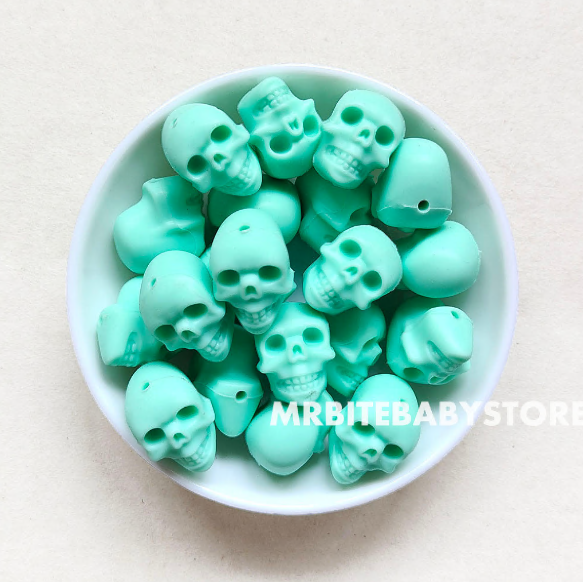 Halloween Skull Silicone Beads - 20*20*15.2mm