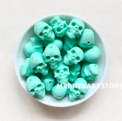 Halloween Skull Silicone Beads - 20*20*15.2mm