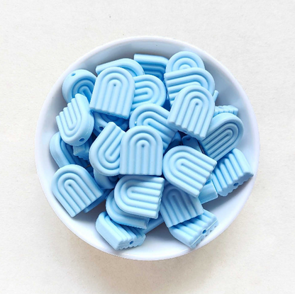 Rainbow Silicone Beads - 20*17mm