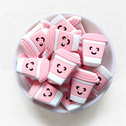 Coffee Cup Silicone Beads - 30*25mm