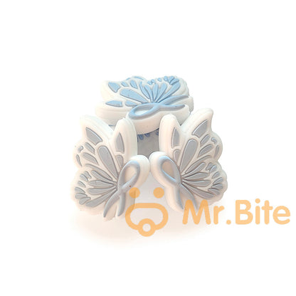 5-50Pcs Butterfly Ribbon Breast Cancer Awareness Focal
