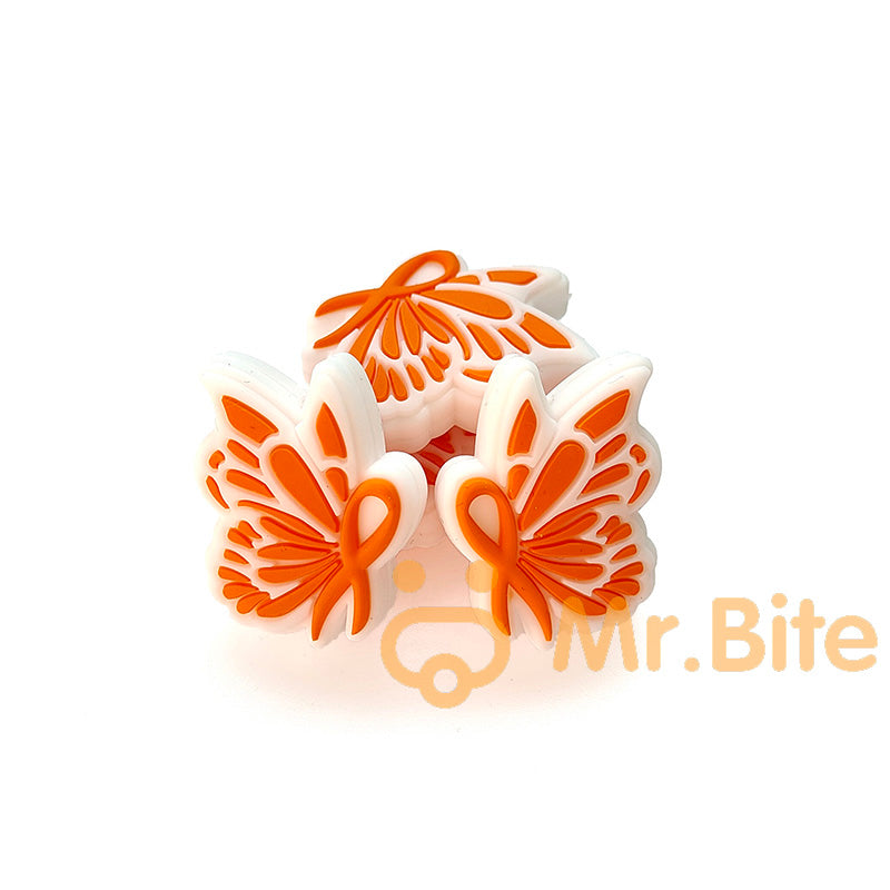 5-50Pcs Butterfly Ribbon Breast Cancer Awareness Focal