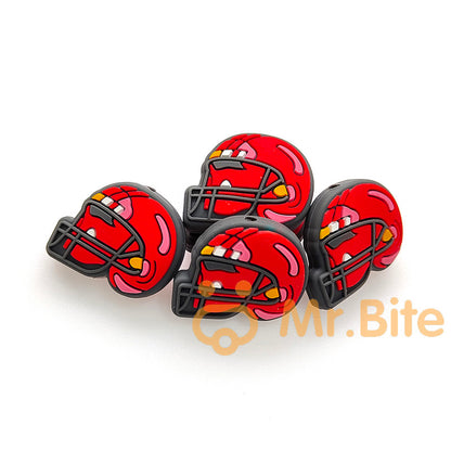 10-100Pcs American Football Helmet Beads 25*22*8mm