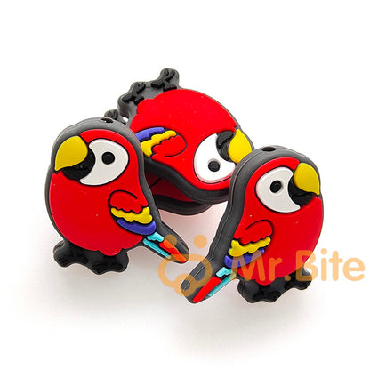 10-100Pcs Bird Animal Parrot Beads 27*26*8mm
