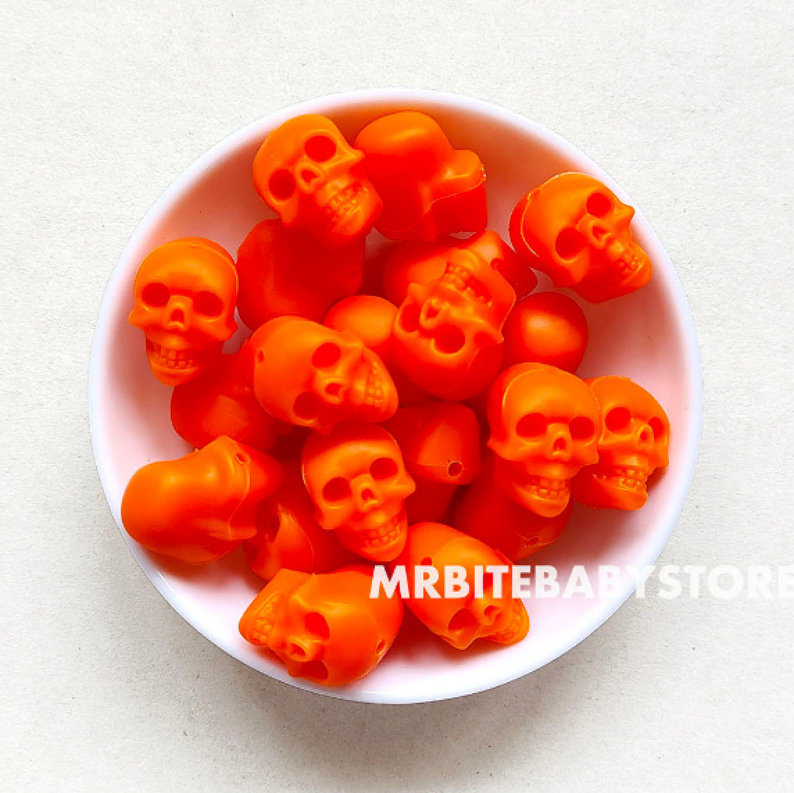Halloween Skull Silicone Beads - 20*20*15.2mm