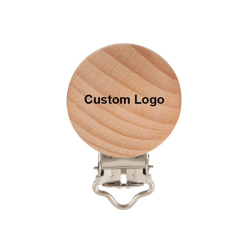 Beech Wood - Pacifier Clip 30mm