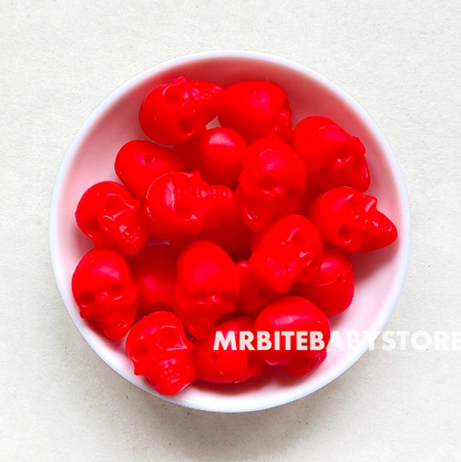 Halloween Skull Silicone Beads - 20*20*15.2mm