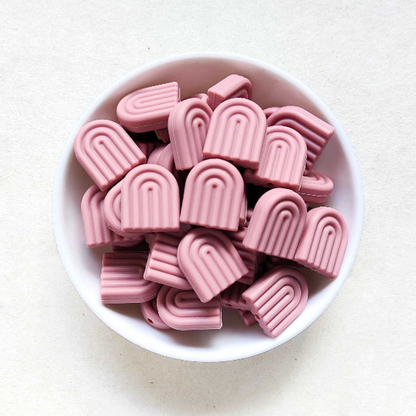 Rainbow Silicone Beads - 20*17mm