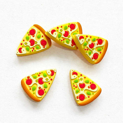 Pizza Silicone Beads 26*19mm