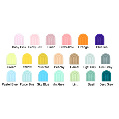Rainbow Silicone Beads - 20*17mm