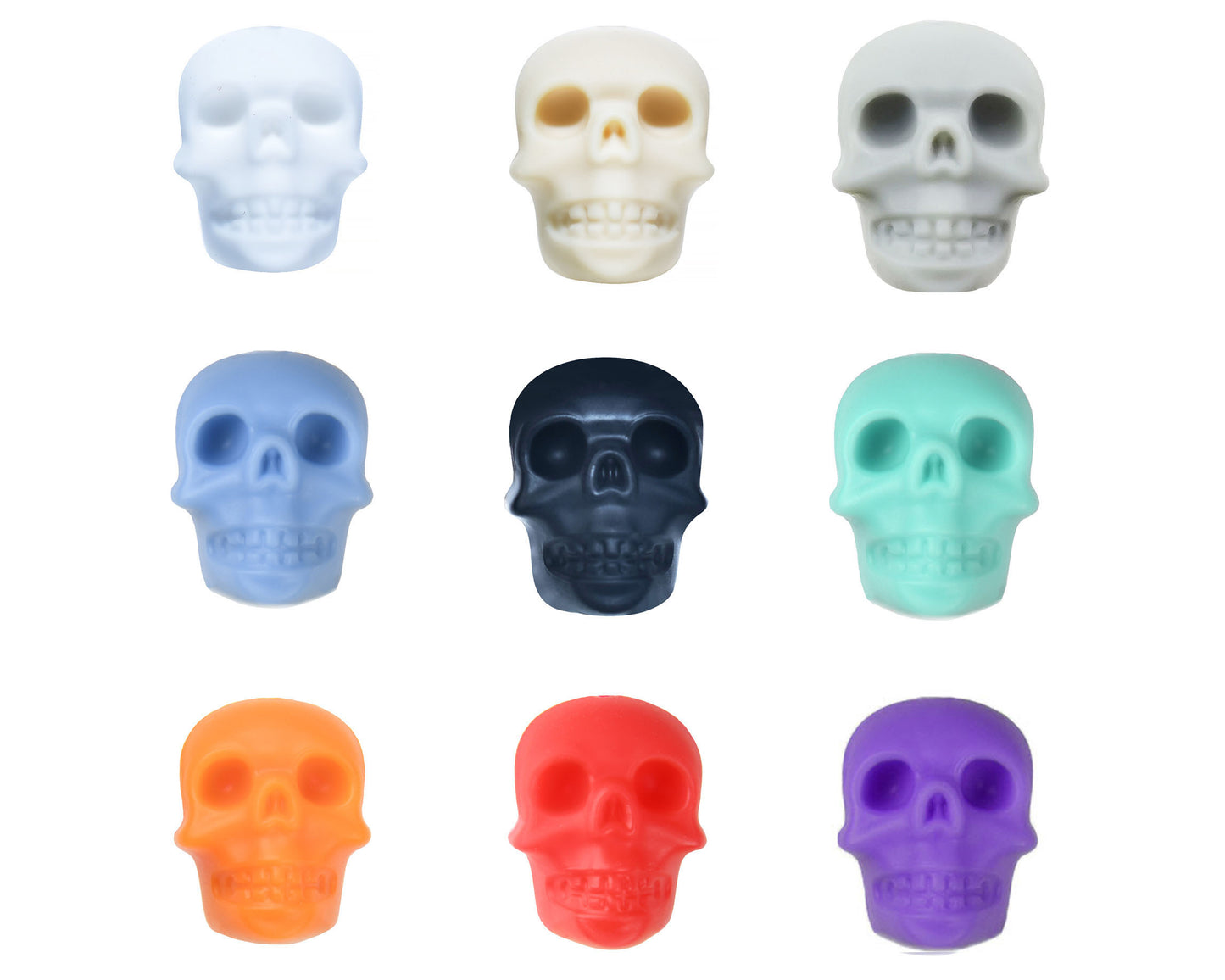Halloween Skull Silicone Beads - 20*20*15.2mm