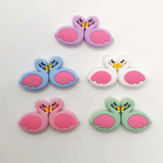 Flamingo Silicone Beads 30*29mm