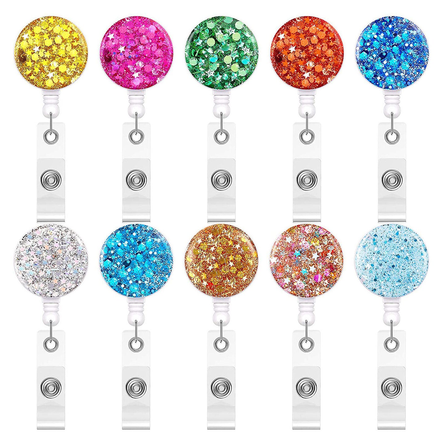 Glitter Retractable Badge Reel