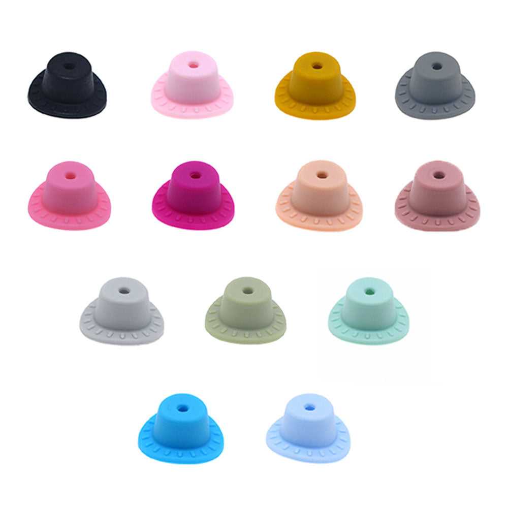 Cowboy Hat Silicone Beads - 25.5mm
