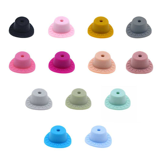 Cowboy Hat Silicone Beads - 25.5mm