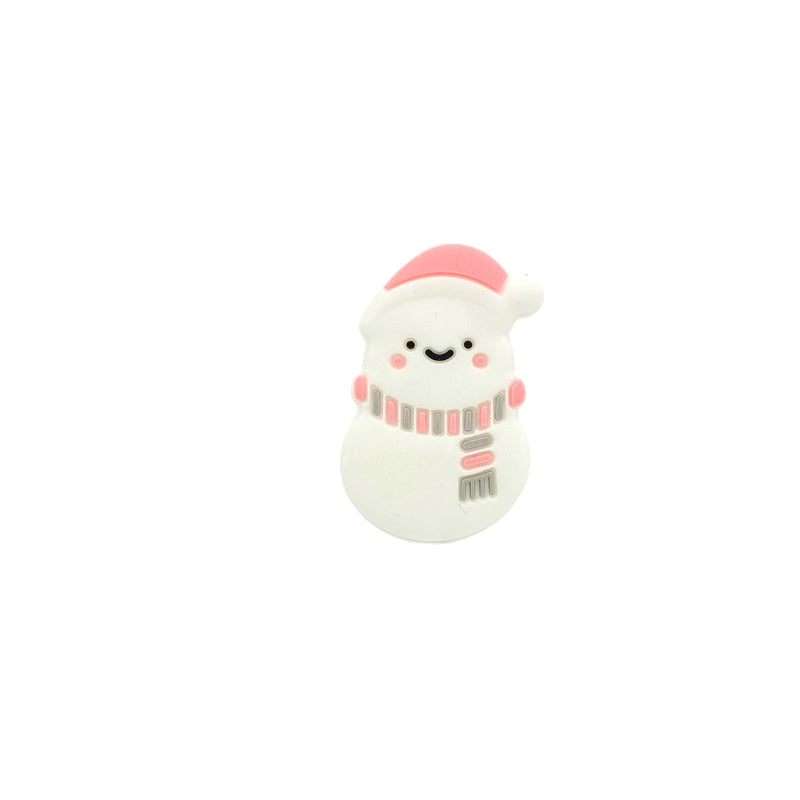 Snowman Silicone Beads - 35*22mm