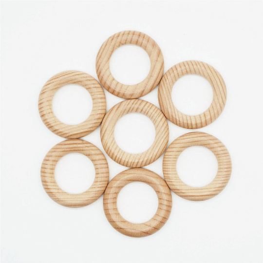 50MM BEECH Wooden Rings
