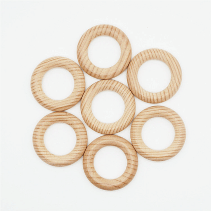 50MM BEECH Wooden Rings