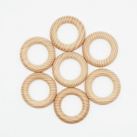 50MM BEECH Wooden Rings