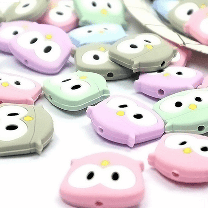 Owl Silicone Beads 3*2.6CM