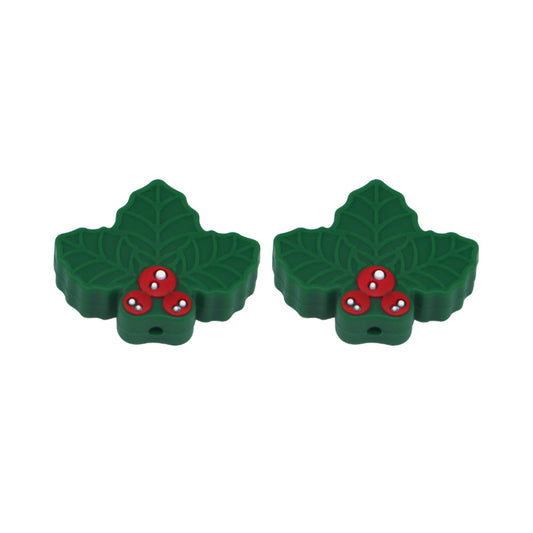 Holly Berry Silicone Beads - 20*30mm
