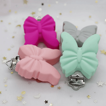 Butterfly Silicone Pacifier Clips