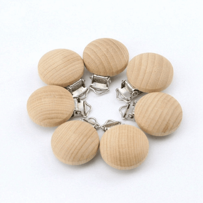Beech Wood - Pacifier Clip 30mm
