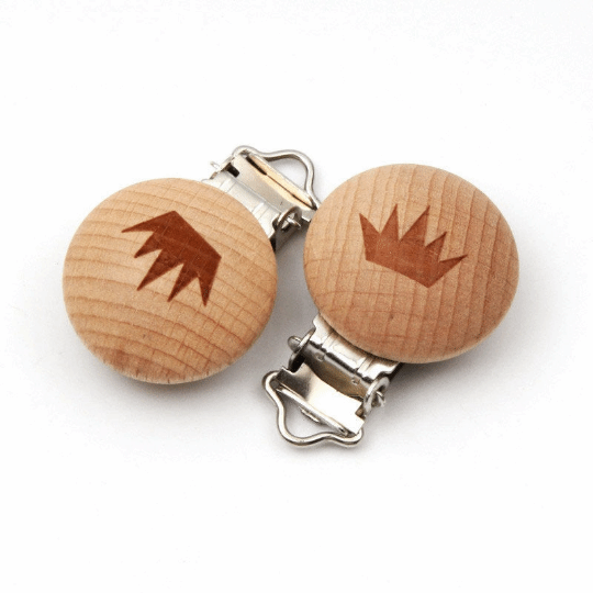 Crown Pattern Pacifier Clip