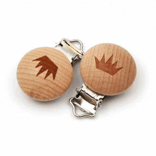 Crown Pattern Pacifier Clip