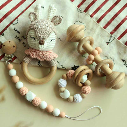Deer Crochet Rattles Toys Set