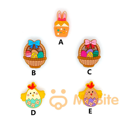 Easter Eggs Bunny Chicken Silicone Focal Beads