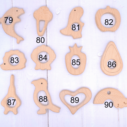 Organic Unfinished Wood Pendant /Beech Wooden Animal Toy