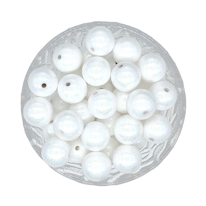 15mm Opal Round Glossy Silicone Beads