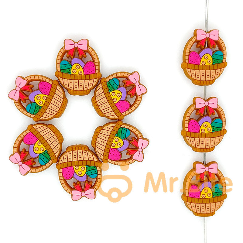 Easter Eggs Bunny Chicken Silicone Focal Beads