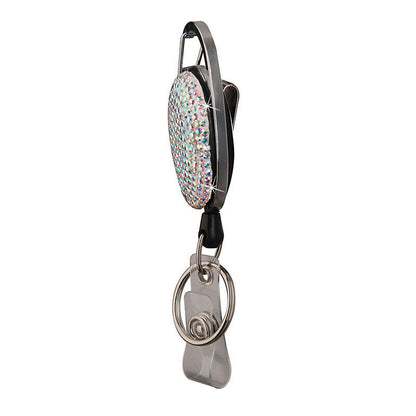 Crystal Retractable Swipe ID Badge Reel Clip