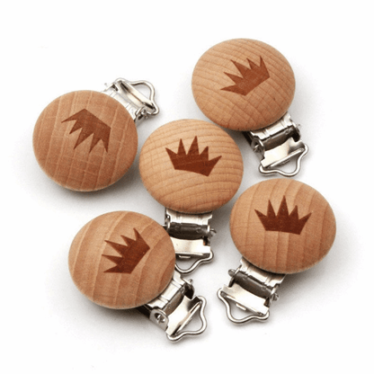 Crown Pattern Pacifier Clip