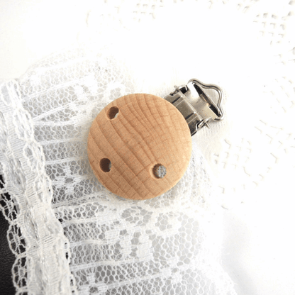 3 Holes Wooden Pacifier Clip