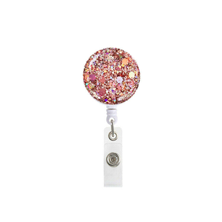 Glitter Retractable Badge Reel