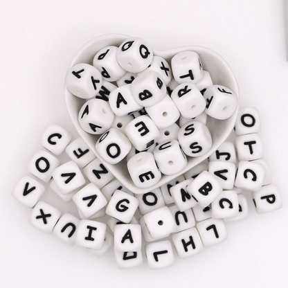 Alphabet Silicone Letters Beads 12*12mm