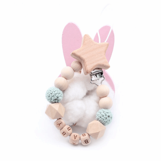 Personalized - Star Pacifier Clip