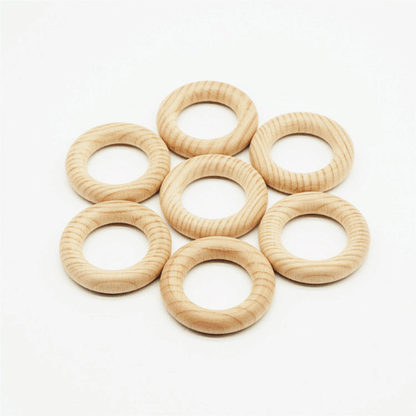 50MM BEECH Wooden Rings