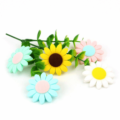 Sunflower Silicone Beads - 40mm