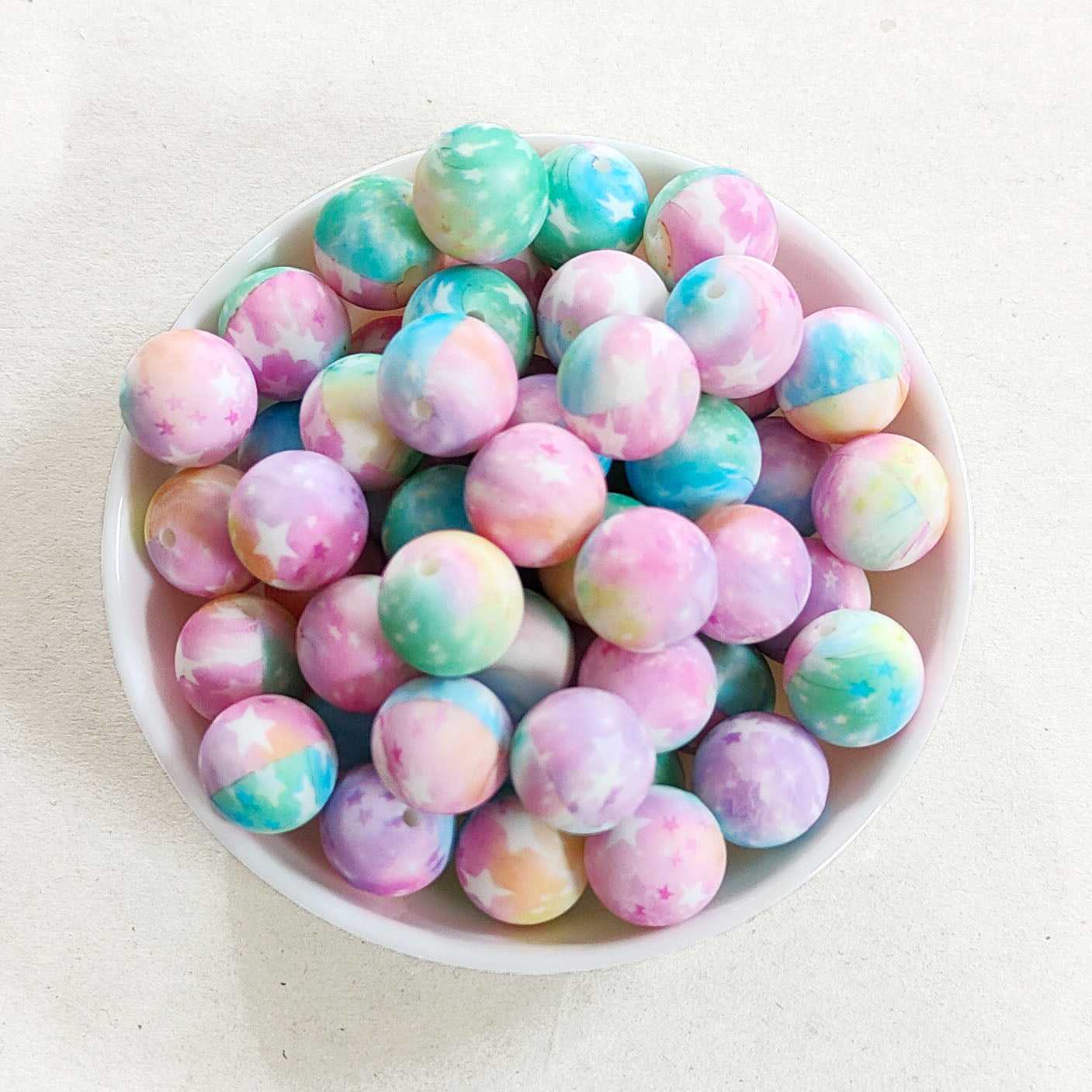 12/15mm Print Silicone Beads - Round - #32