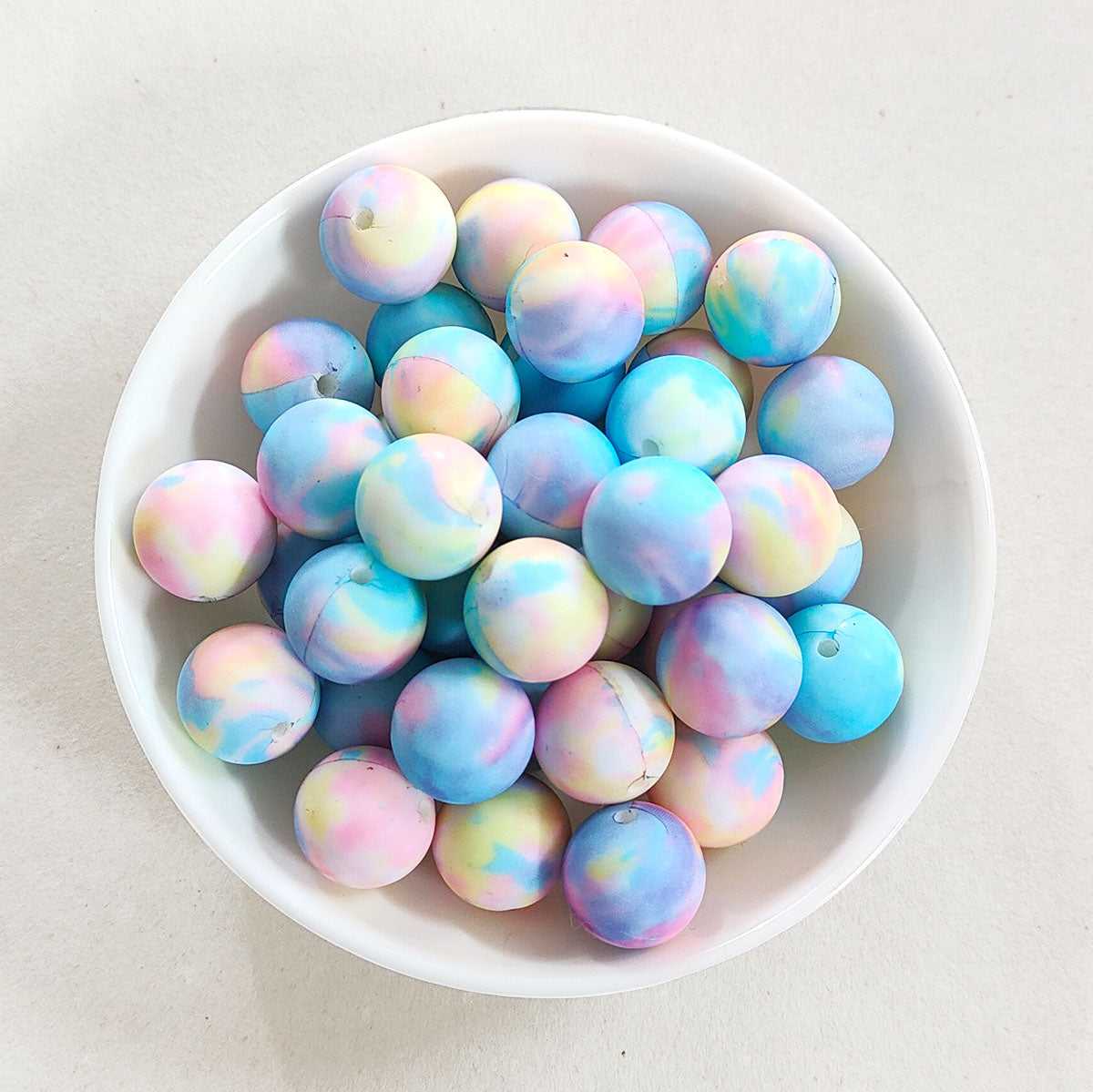 12/15mm Print Silicone Beads - Round - #33