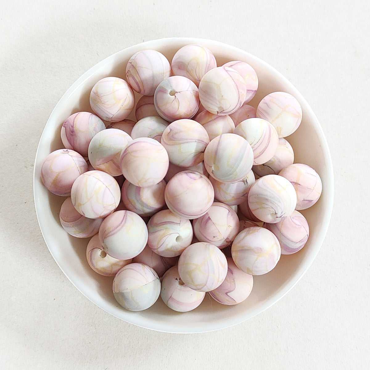 12/15mm Print Silicone Beads - Round - #34