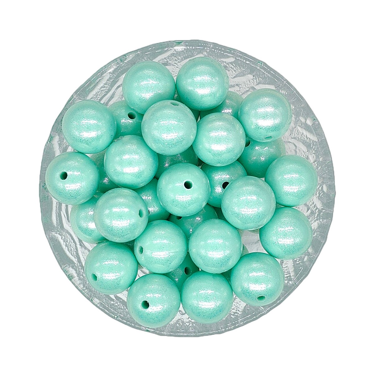 15mm Opal Round Glossy Silicone Beads