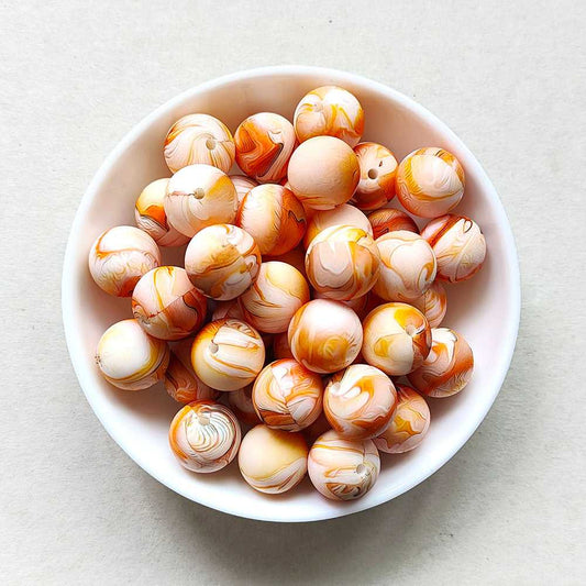 12/15mm Print Silicone Beads - Round - #39