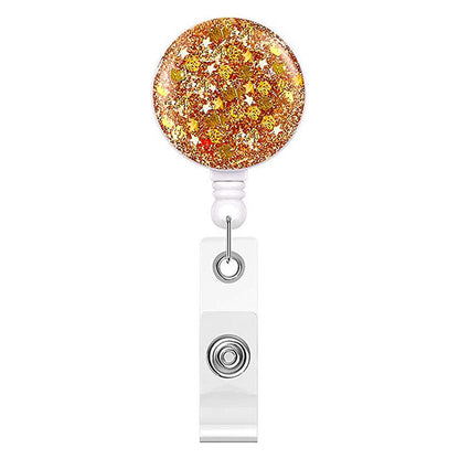 Glitter Retractable Badge Reel