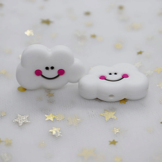 Cute Cloud Silicone Beads 30x20mm